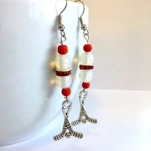 Detroit Red Wings Hockey Earrings *NEW*
